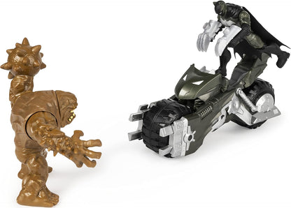 Spin Master - 4-Iinch Batcycle With Batman & Clayface Figures