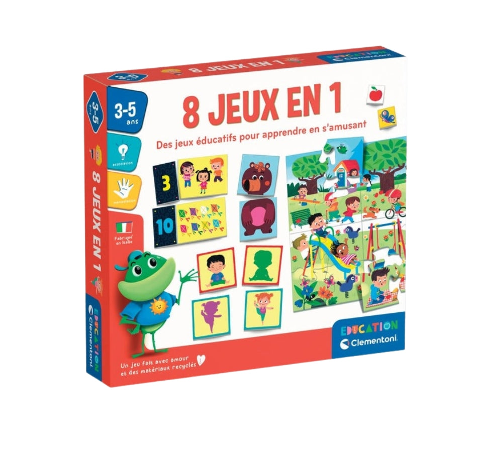 Clementoni - Education, 8 Jeux en 1