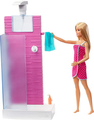 Barbie - Doll and Bathroom Set