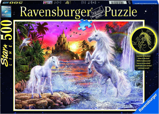 Ravensburger - Puzzle, Unicorns At The River Starline