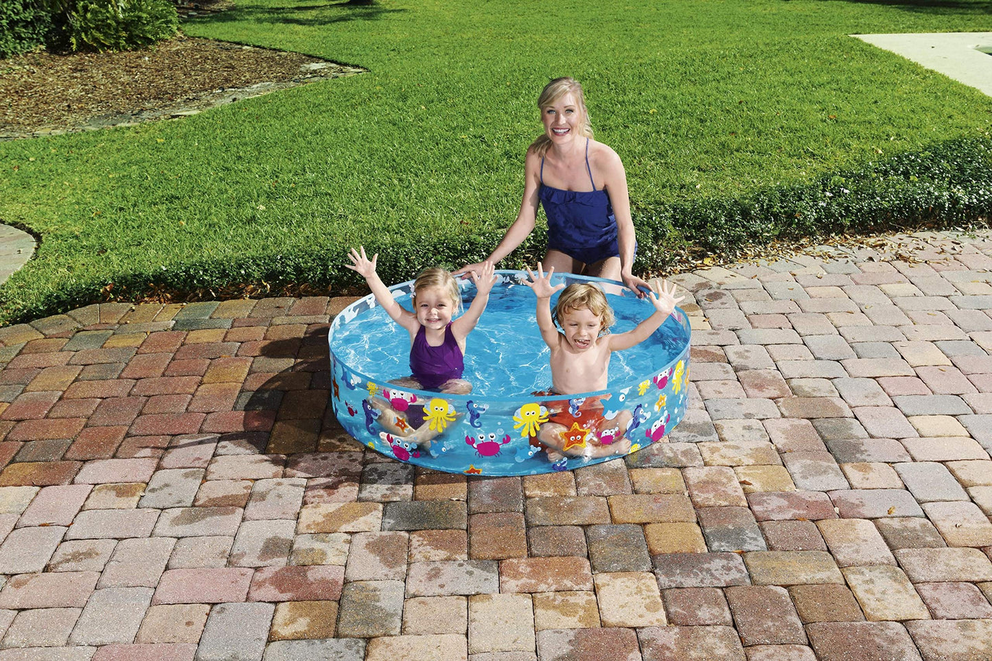 Bestway - Fill-N-Fun Sparking Sea Paddling Pool for Kids 122 x 25 cm