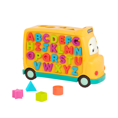 B. AlphaBus educational school bus toy