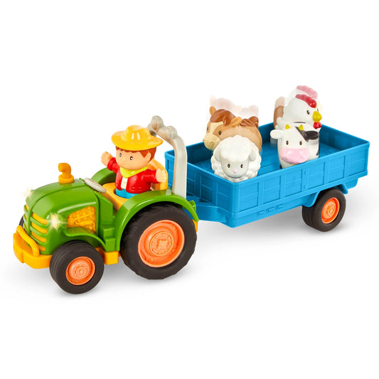 battat - light and sounds tractors with animals