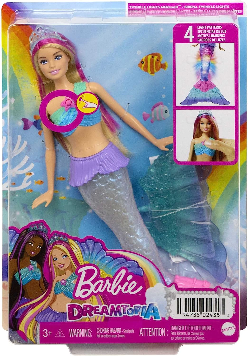 Barbie Dreamtopia Twinkle Lights Mermaid Doll HDJ36