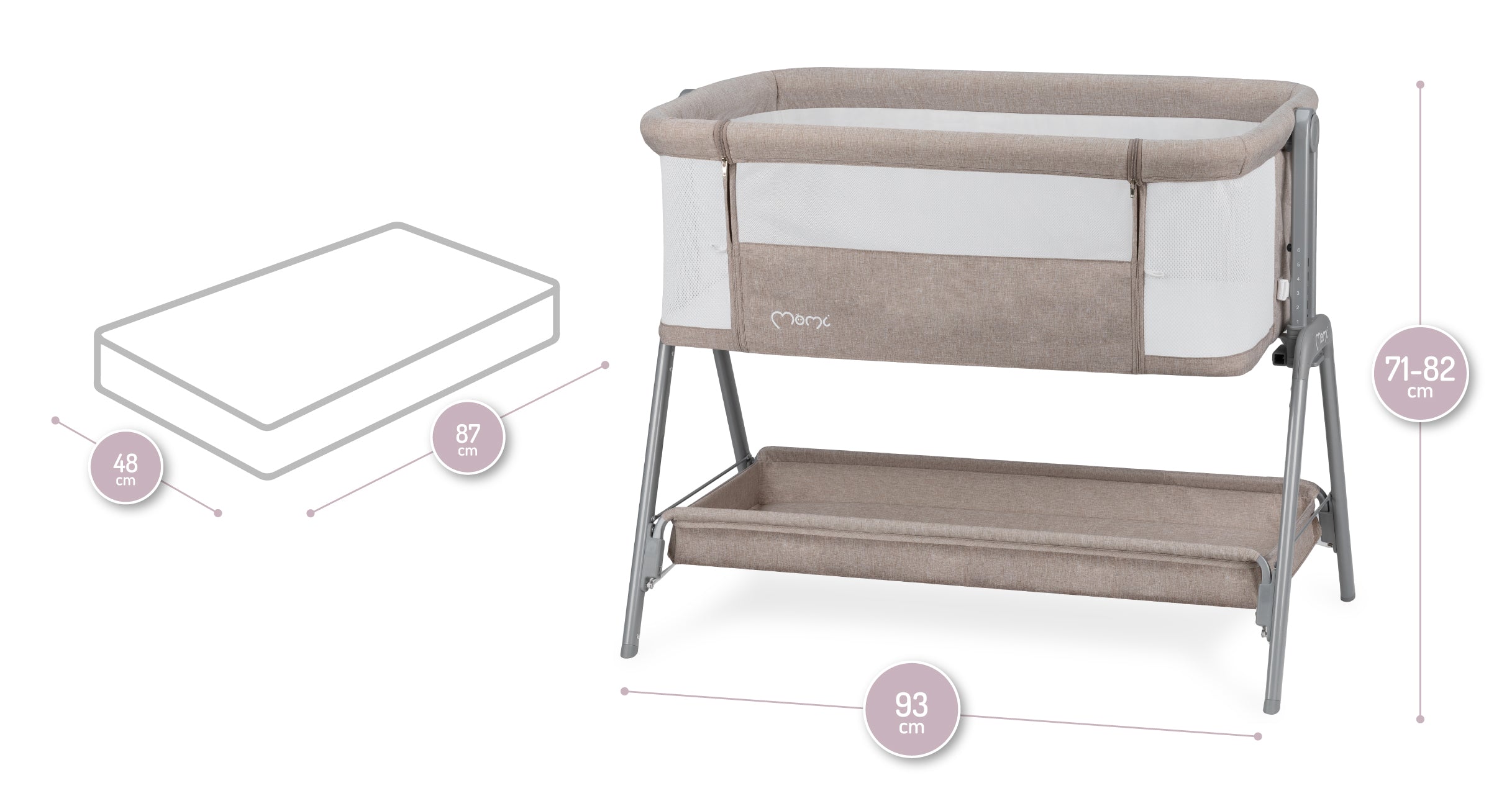 MoMi - FiBi Bedside Crib