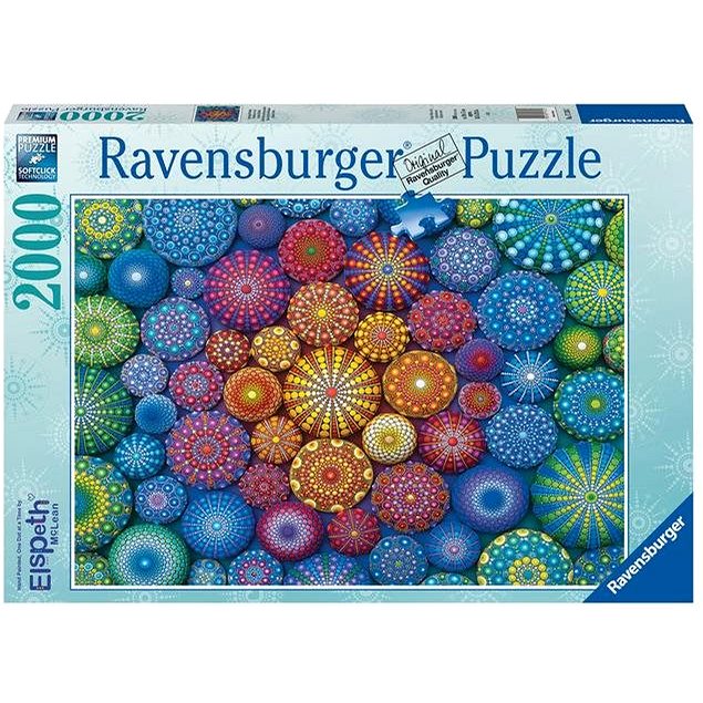 Ravensburger - Puzzle, Radiating Rainbow Mandalas