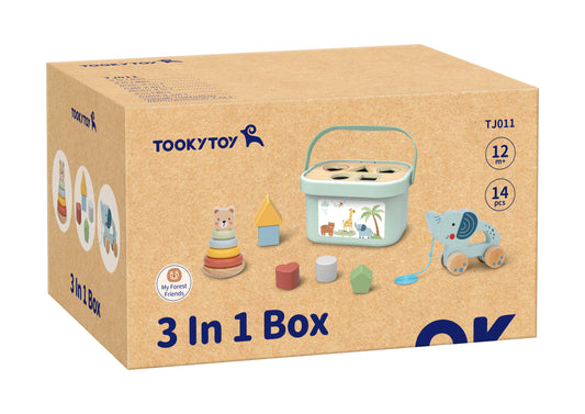 Tooky toy - 3-in-1 My Forest Friends Wooden Box
