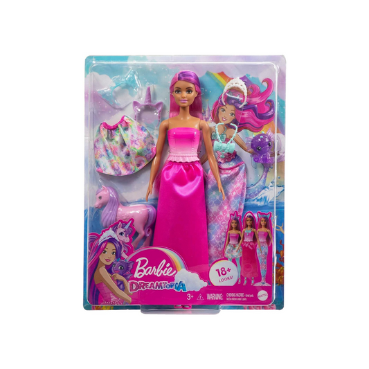 Barbie - Dreamtopia Doll with Fairytale Dress-Up Set