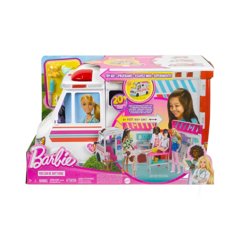 Barbie Emergency Vehicle Transforms Into Care Clinic