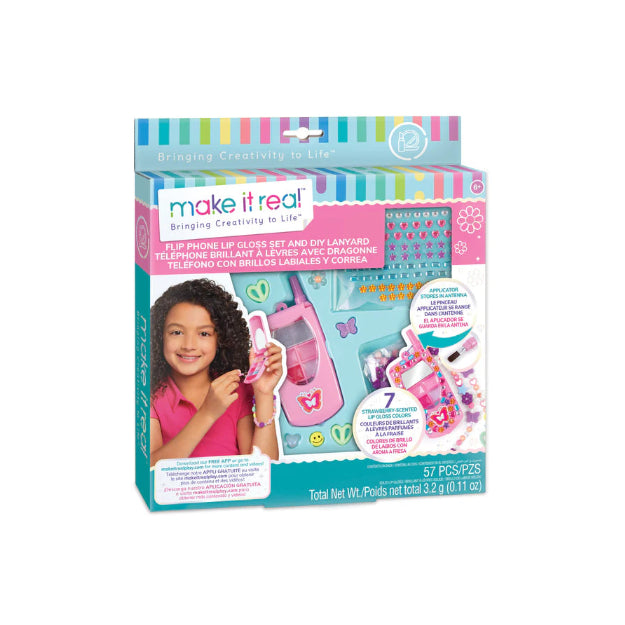 Make It Real Flip Phone Lip Gloss Set And DIY Lanyard