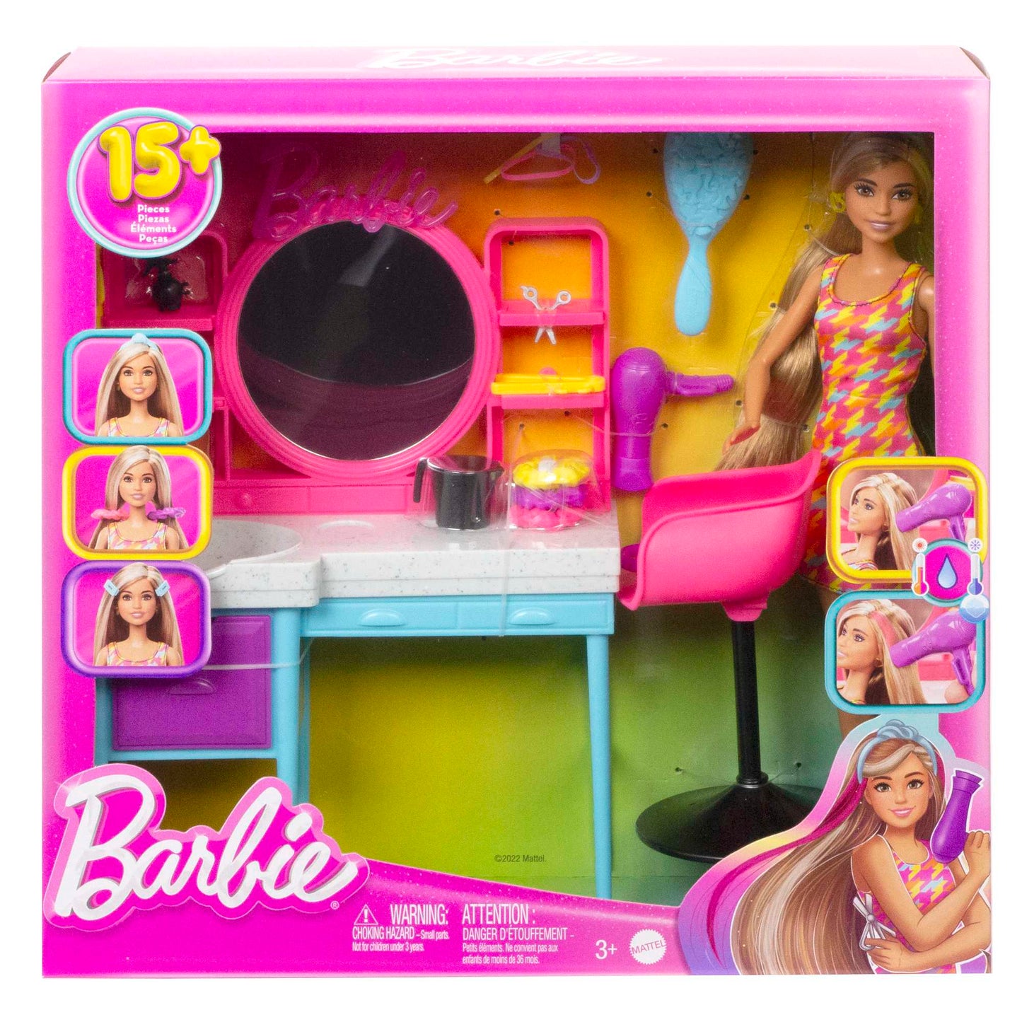 Barbie - Doll and Hair Salon Playset
