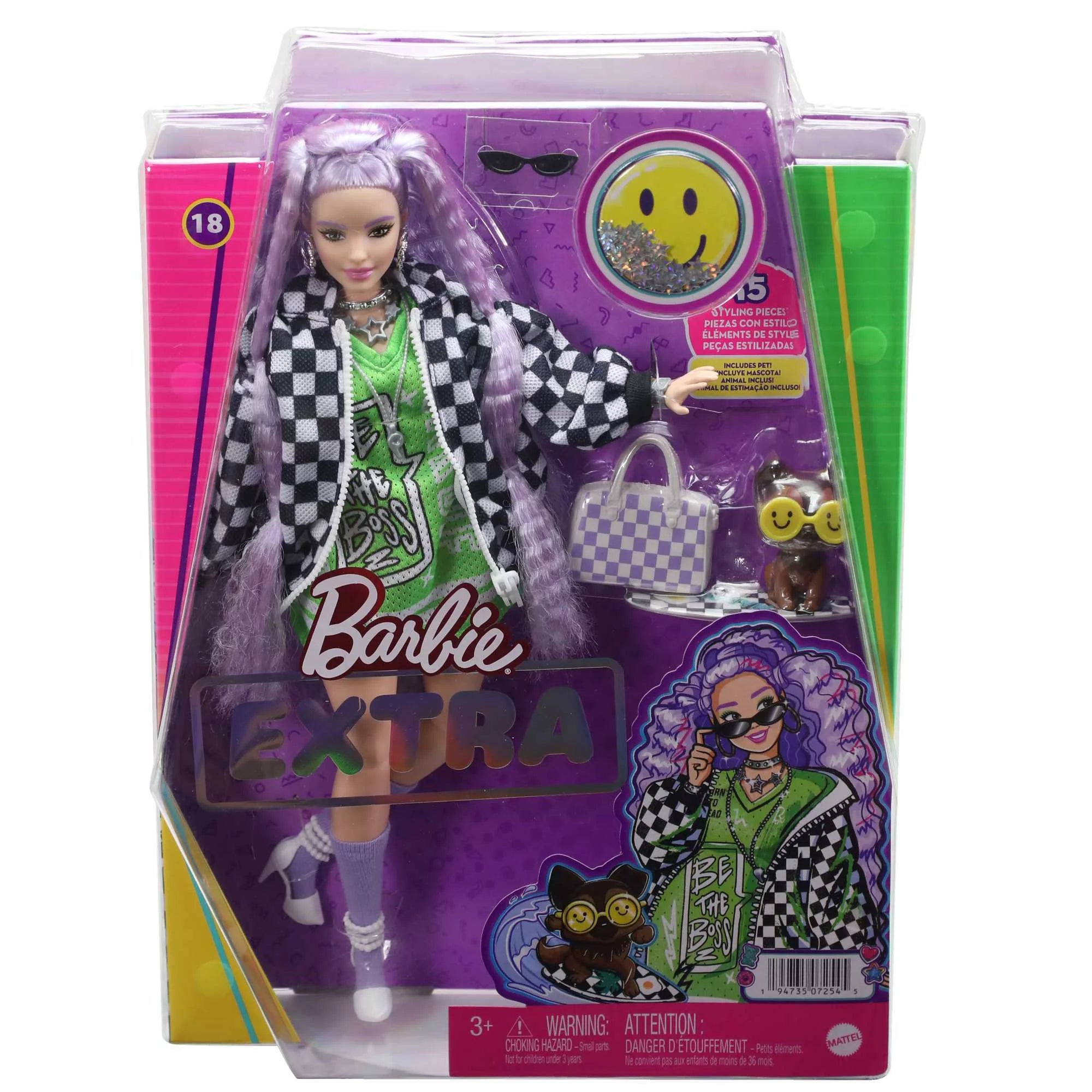 Barbie - Extra Fashion Doll with Lavender Hair