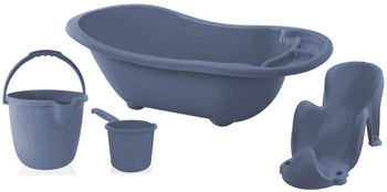 Babyjem - 4 Pcs Baby Bath Tub Set With Washing Apparatus
