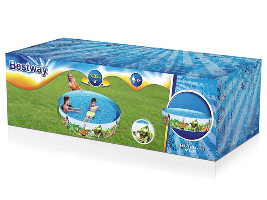 Bestway - Dinosaurous Fill 'N Fun Kiddie Paddling Pool, 1.83 m x 38 cm