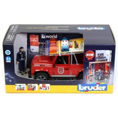 Bruder - Firestation w Land Rover Defender Truck, Fireman and Accessories