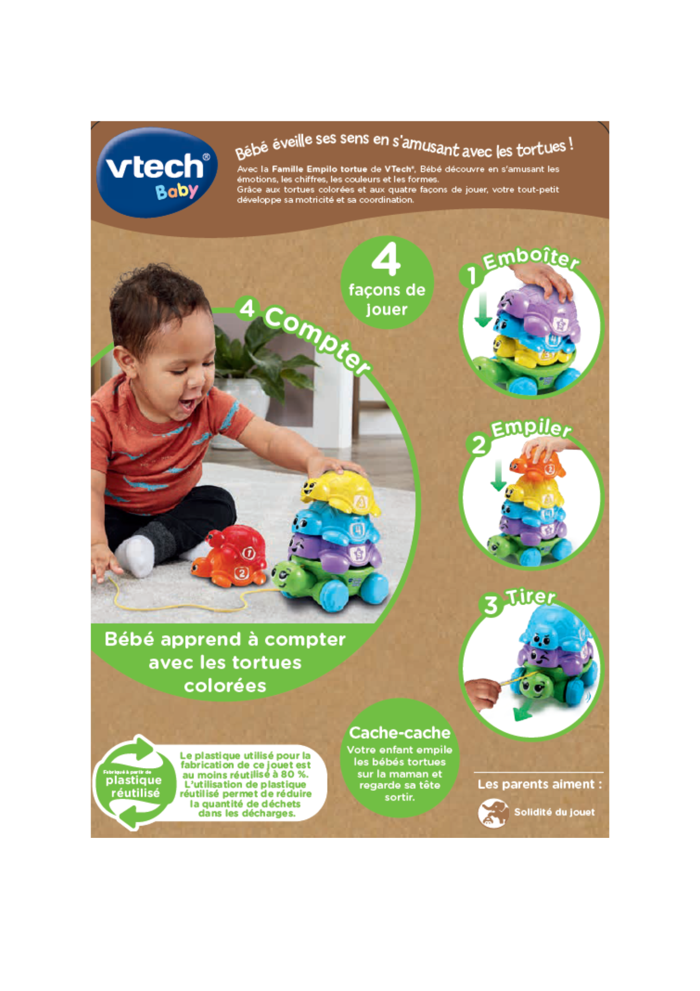 Vtech - Famille Empilo Tortue