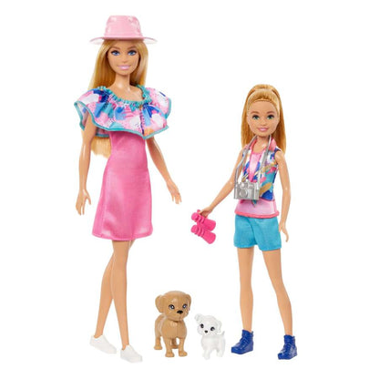 Barbie - Barbie & Stacie Sister Doll Set With 2 Pet Dogs