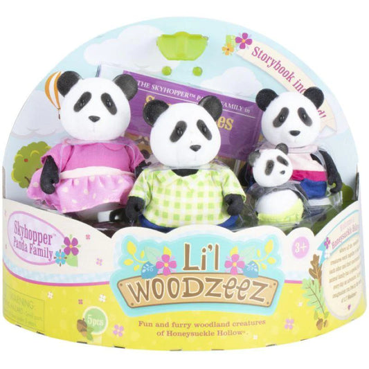 Li'l Woodzeez - Skyhoppers Panda  Family  (storybook included)