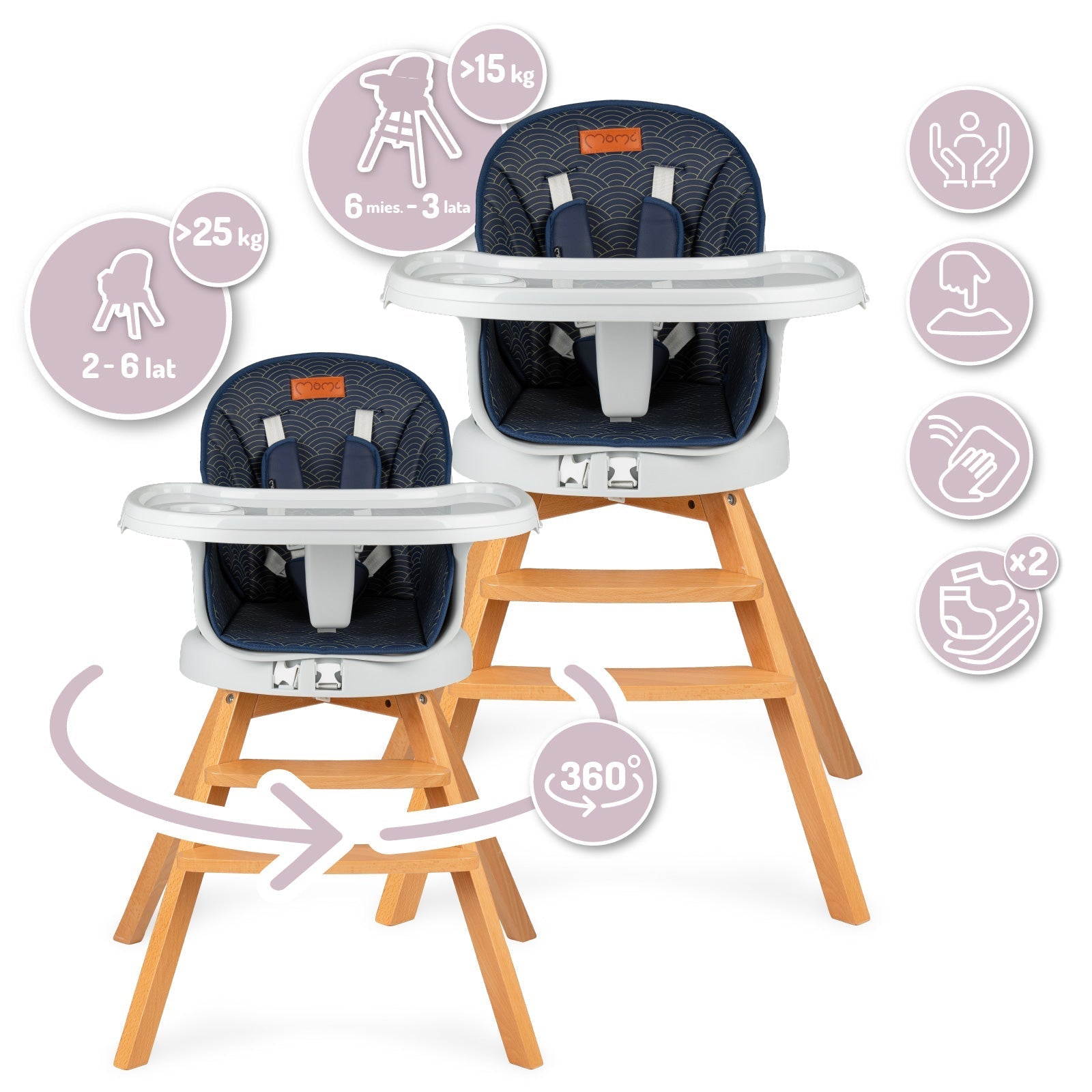 MoMi - Woodi High chair