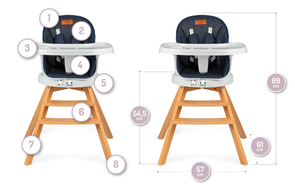 MoMi - Woodi High chair