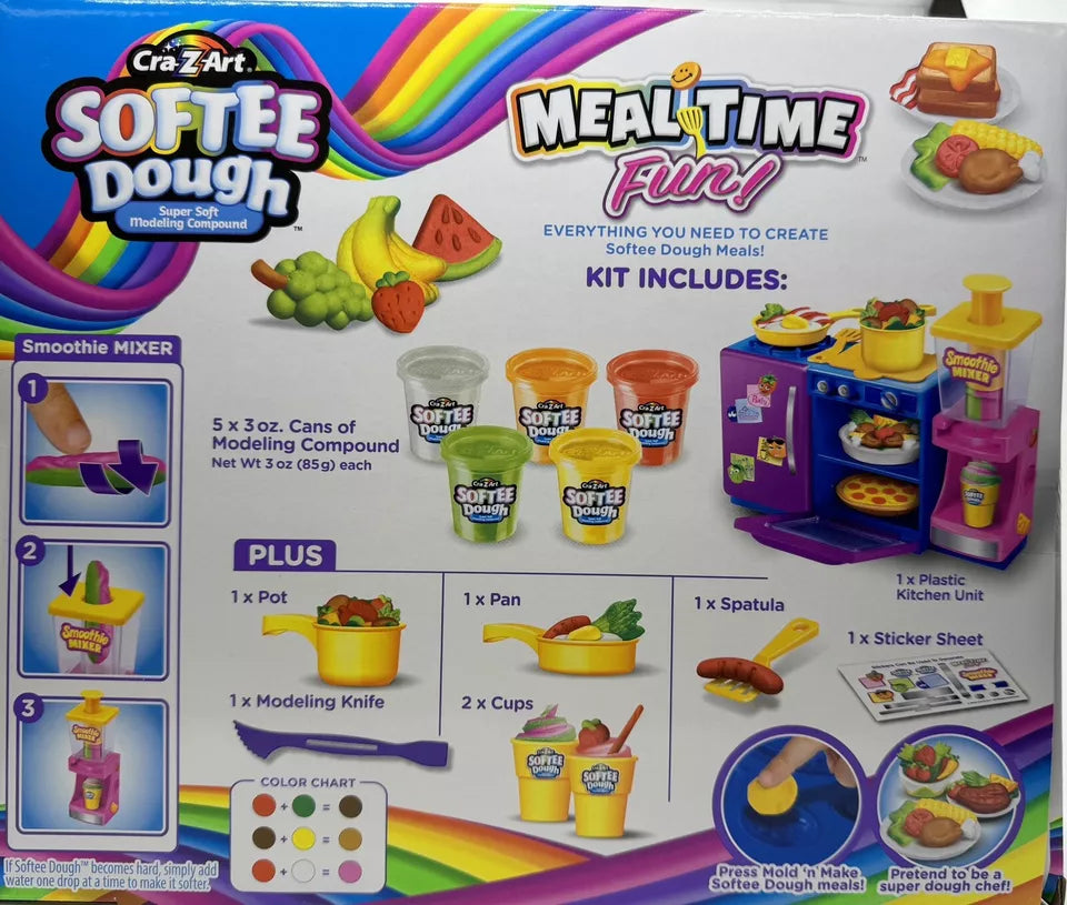 Cra - Z - Art - Softee Dough Multicolor Mealtime Fun Kit