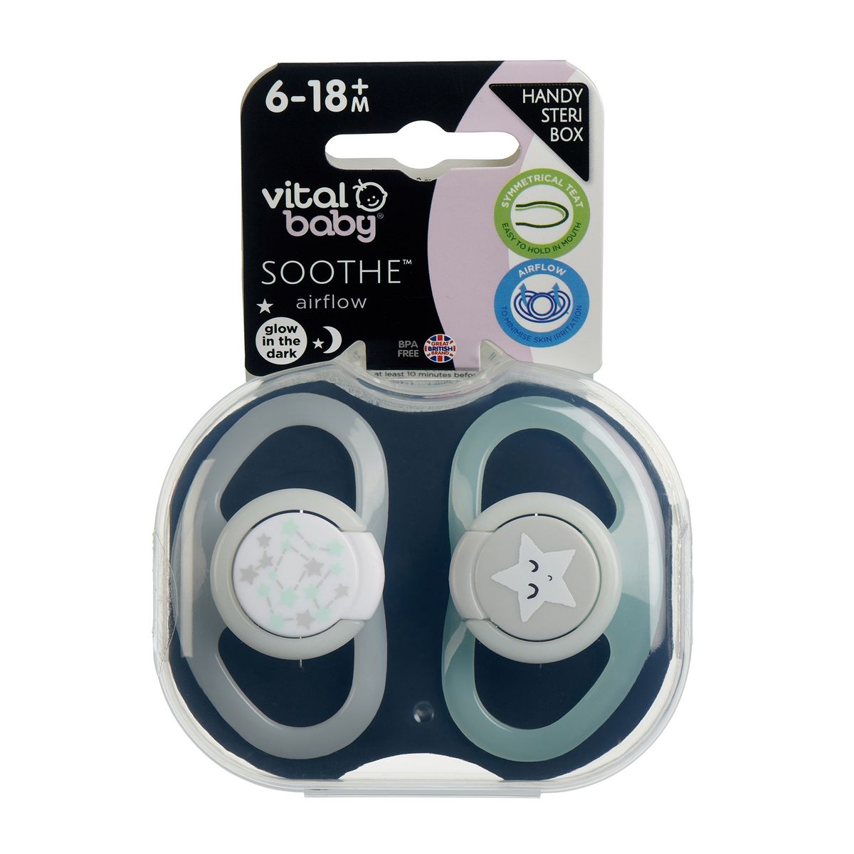 Vital Baby - baby soothe airflow 6-18 months 2pk
