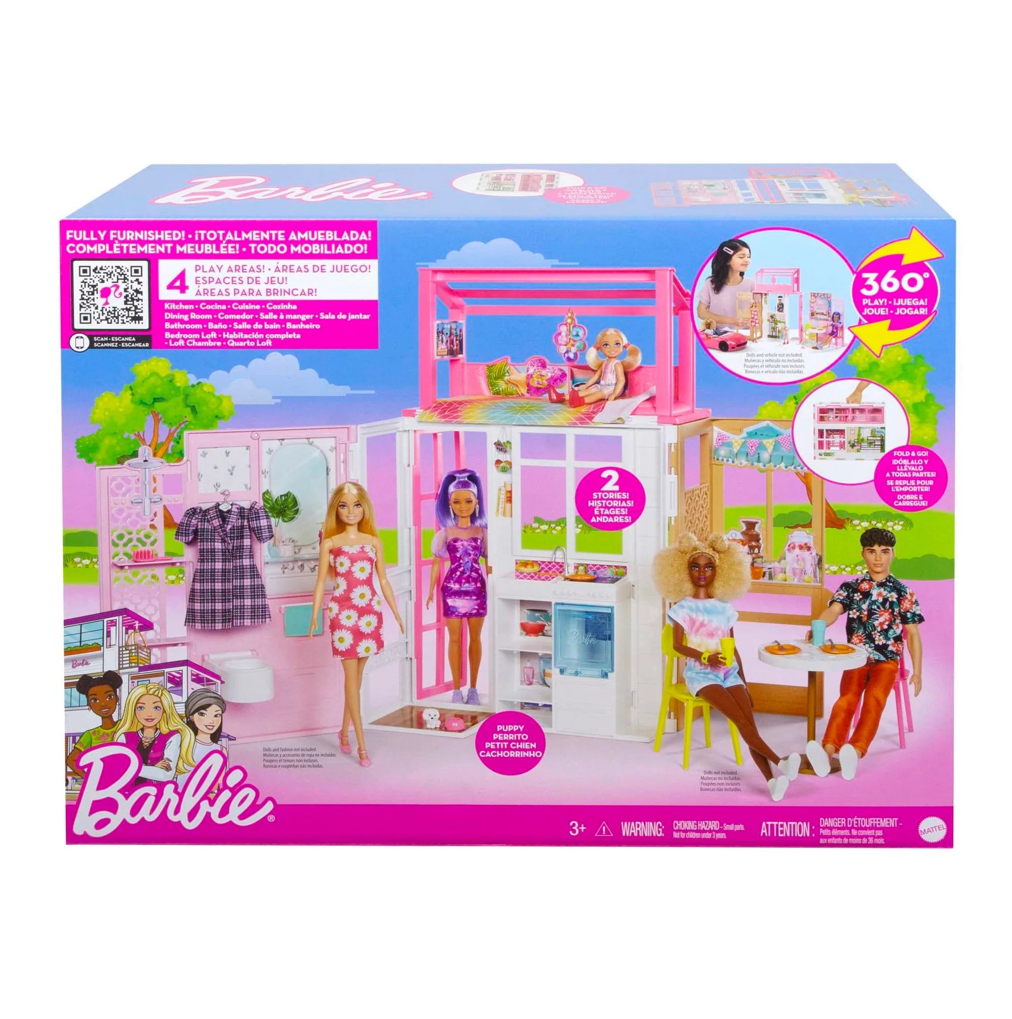 Barbie - 4 Play Areas Dollhouse