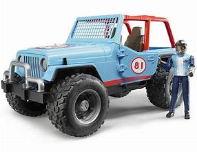 Bruder - Jeep Cross Country Racer Blue With Driver