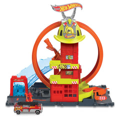 Hot Wheels - City, Super Loop Fire Station Playset