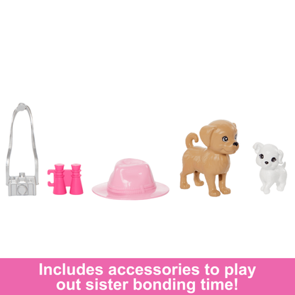 Barbie - Barbie & Stacie Sister Doll Set With 2 Pet Dogs