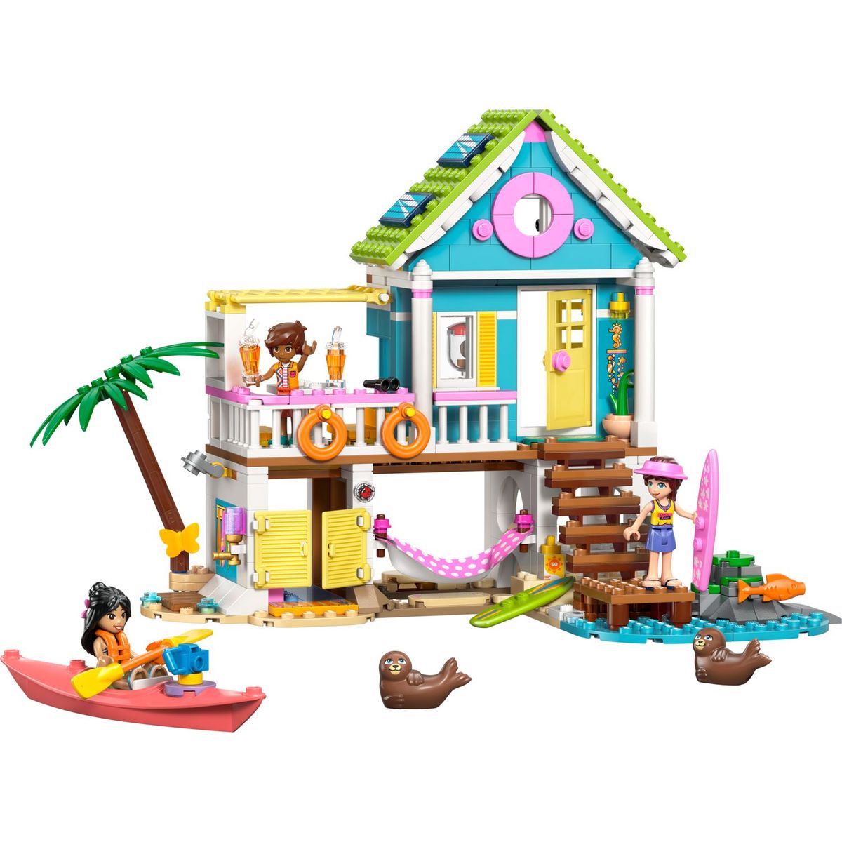 Lego Beach House with Seals