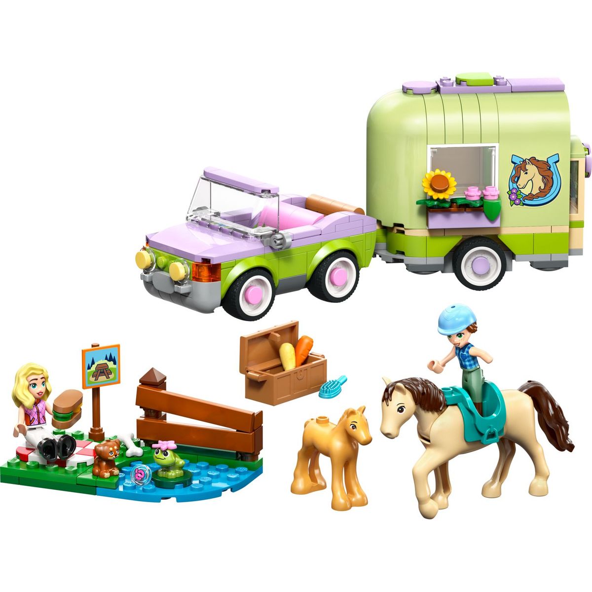 Lego Horse & Baby Foal Trailer