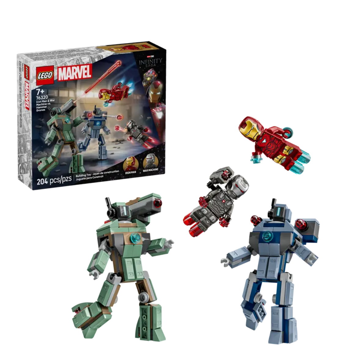 Lego Iron Man & War Machine vs. Hammer Drones