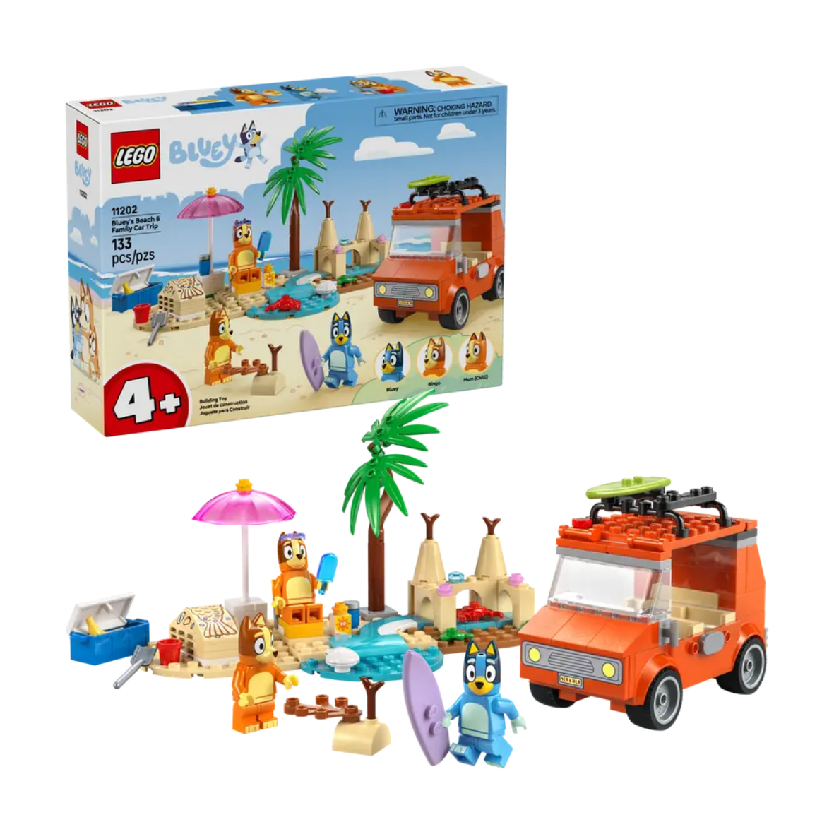 Lego Bluey's Beach & Family Car Trip