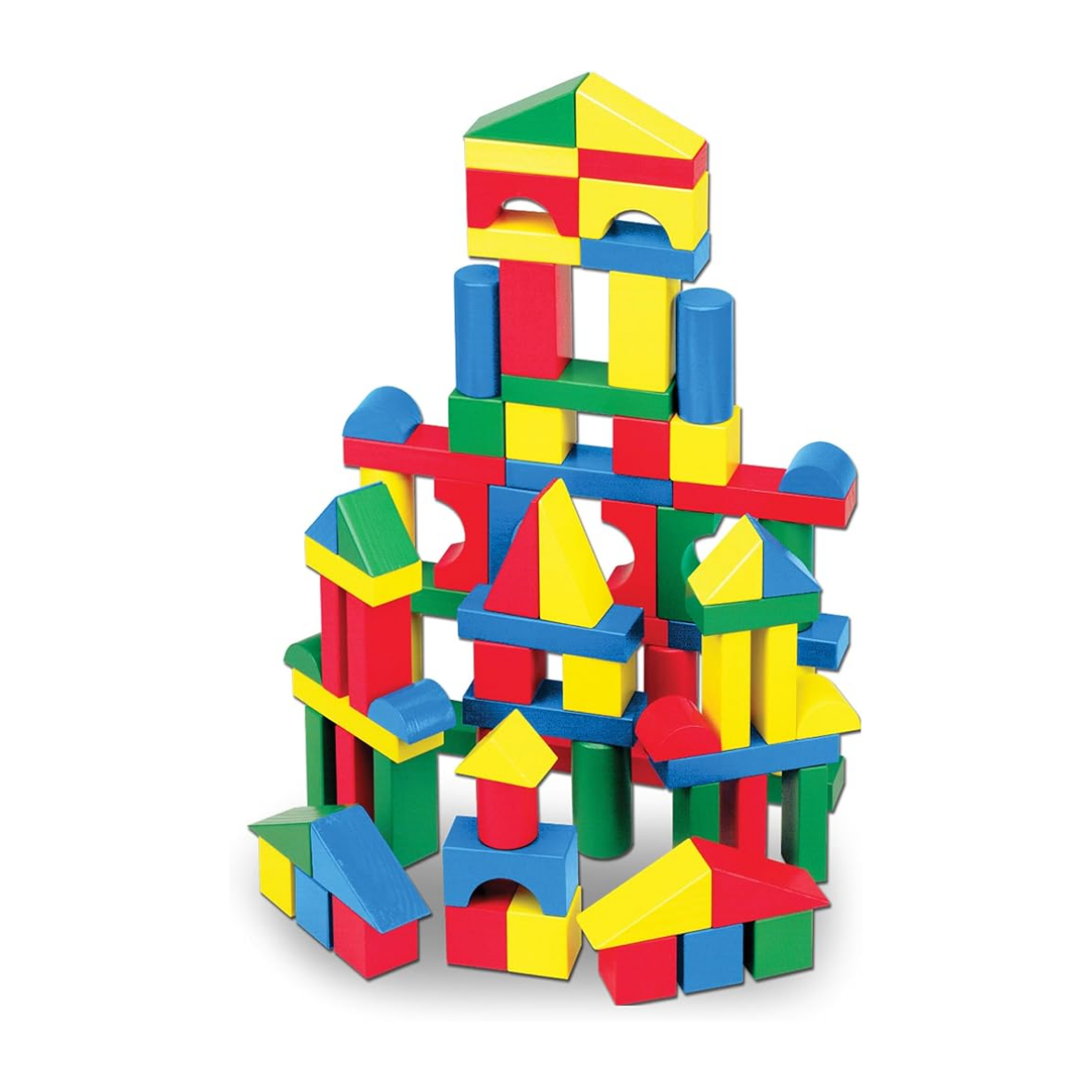 Melissa & Doug 100 Wood Blocks Set