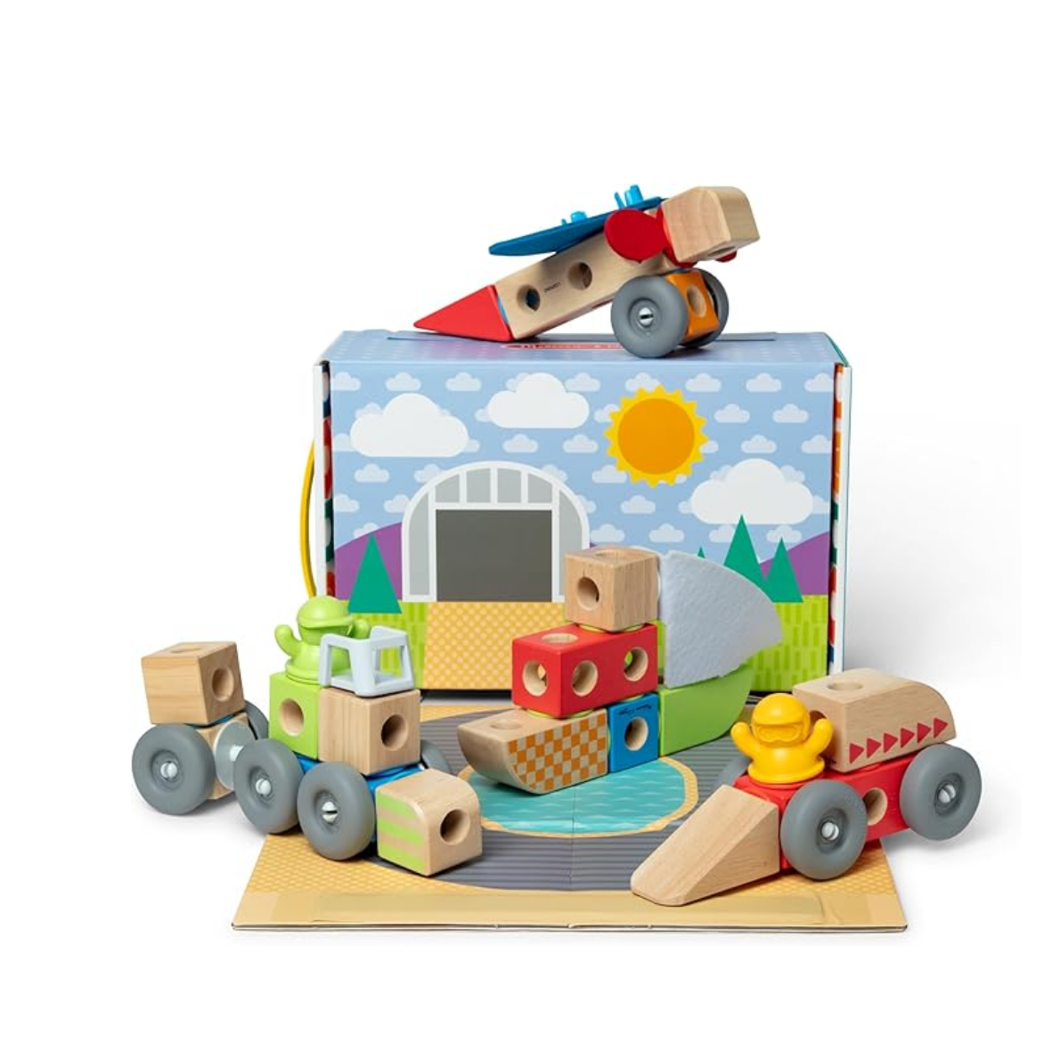 Melissa & Doug Blockables Vehicles Building Set