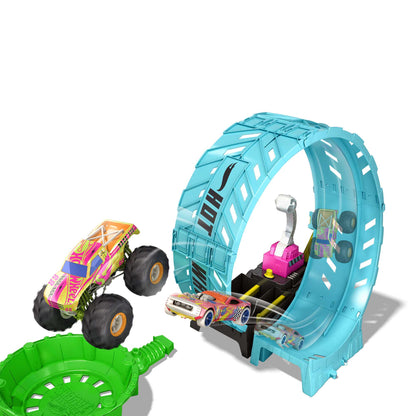 Hot Wheels - Monster Trucks Glow In The Dark Epic Loop Challenge