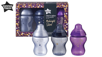 Tommee Tippee - Closer to Nature Bottles 260ml Midnight Skies