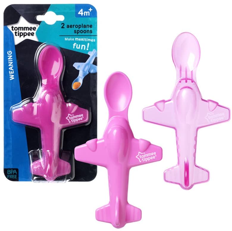 Tommee Tippee - Explora 2 airplane spoons (Pink)