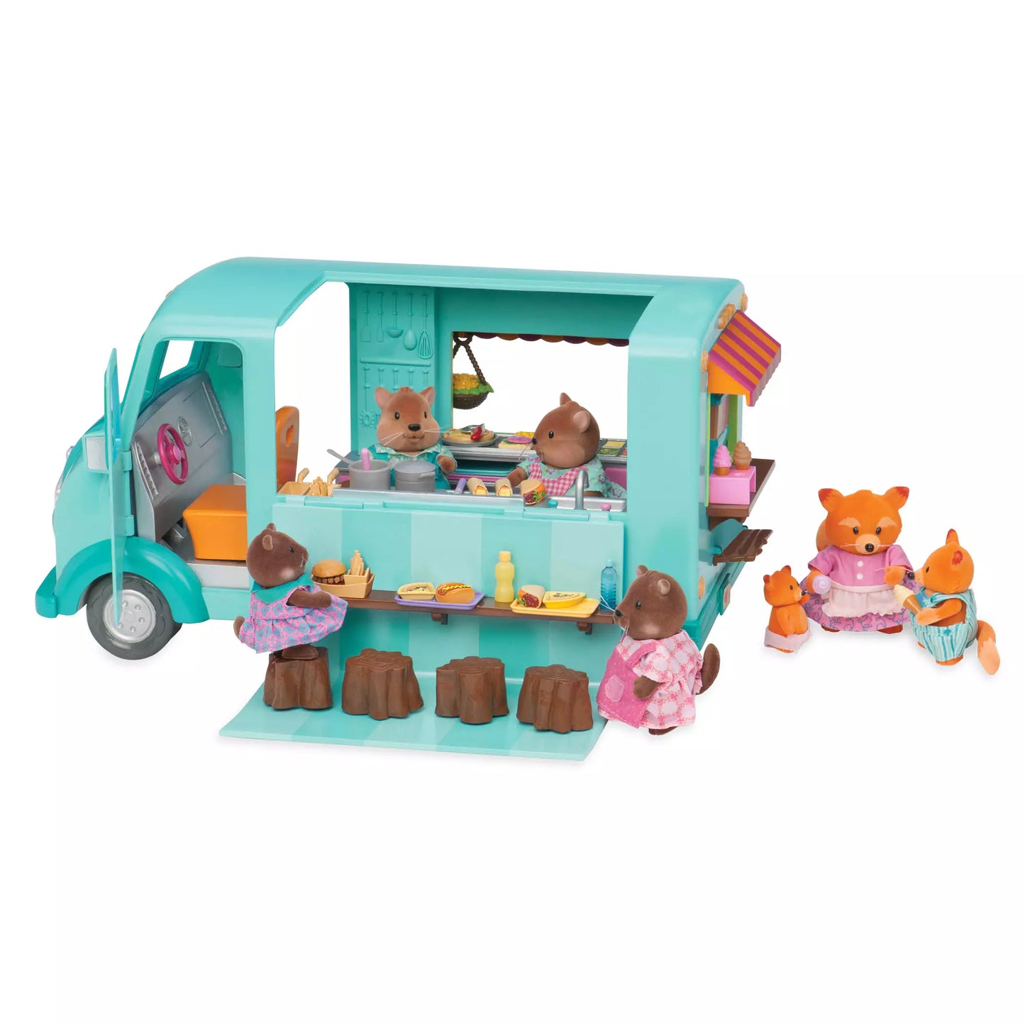 Li'l Woodzeez - Honeysuckle Sweets & Treats Toy Food Truck with Accessories