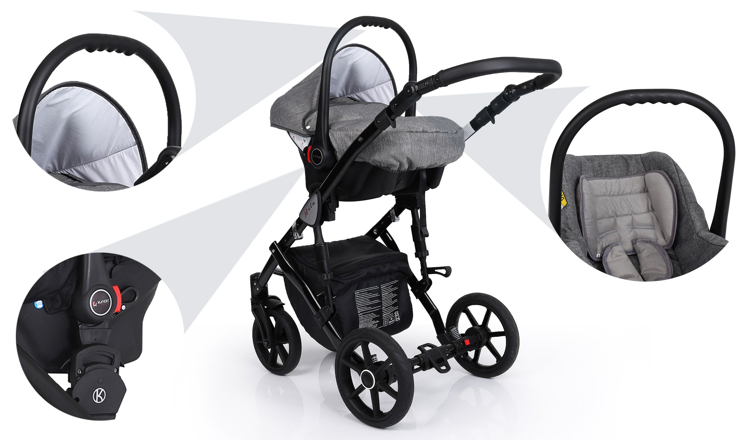 Kunert Mila (stroller + car seat + carrycot + isofix base)