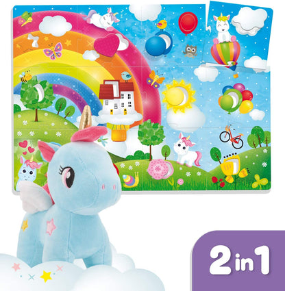 Lisciani - Baby Unicorn + Mega Puzzle