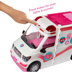 Barbie Emergency Vehicle Transforms Into Care Clinic