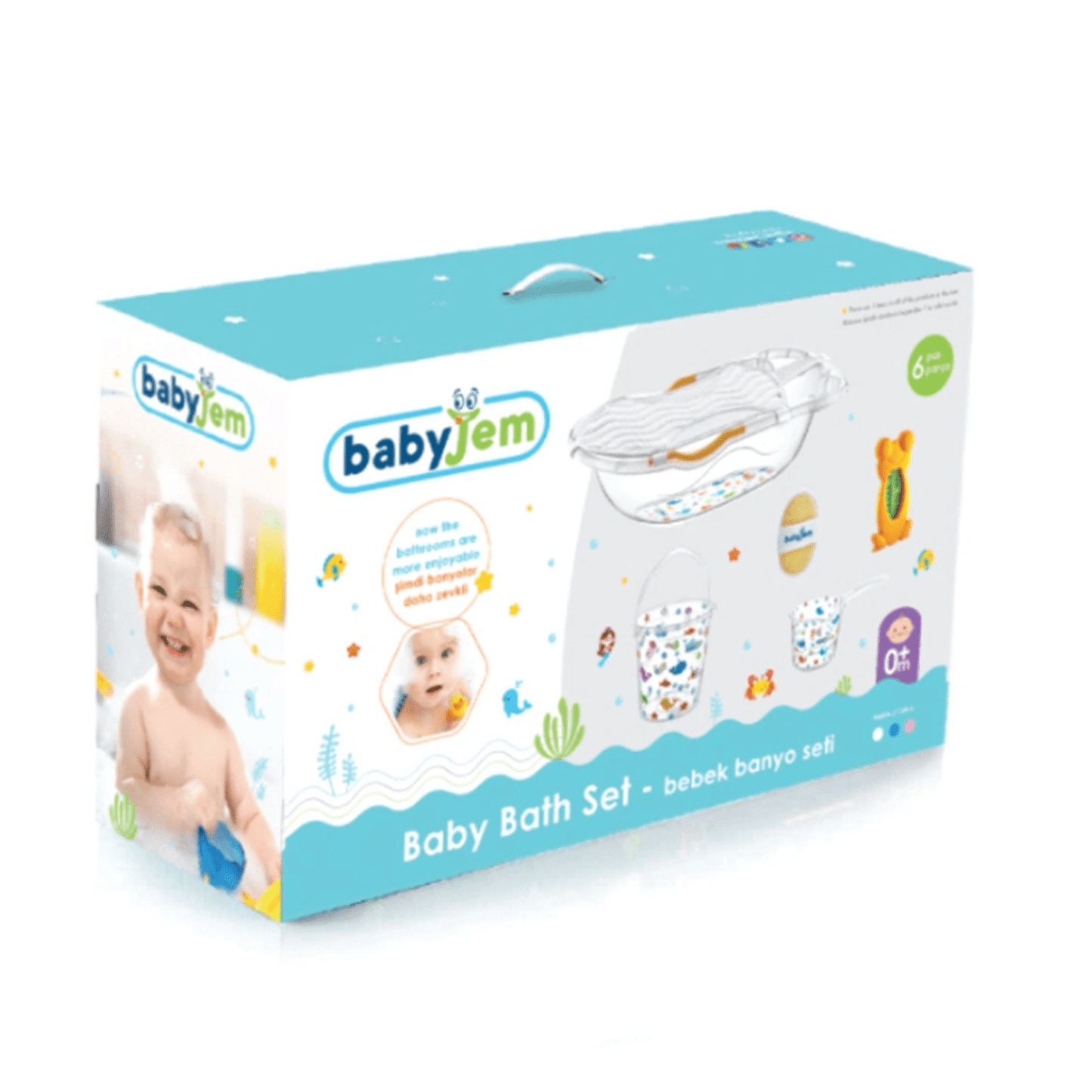 Babyjem - Baby Bath Tub Set 6 Pcs with Thermometer